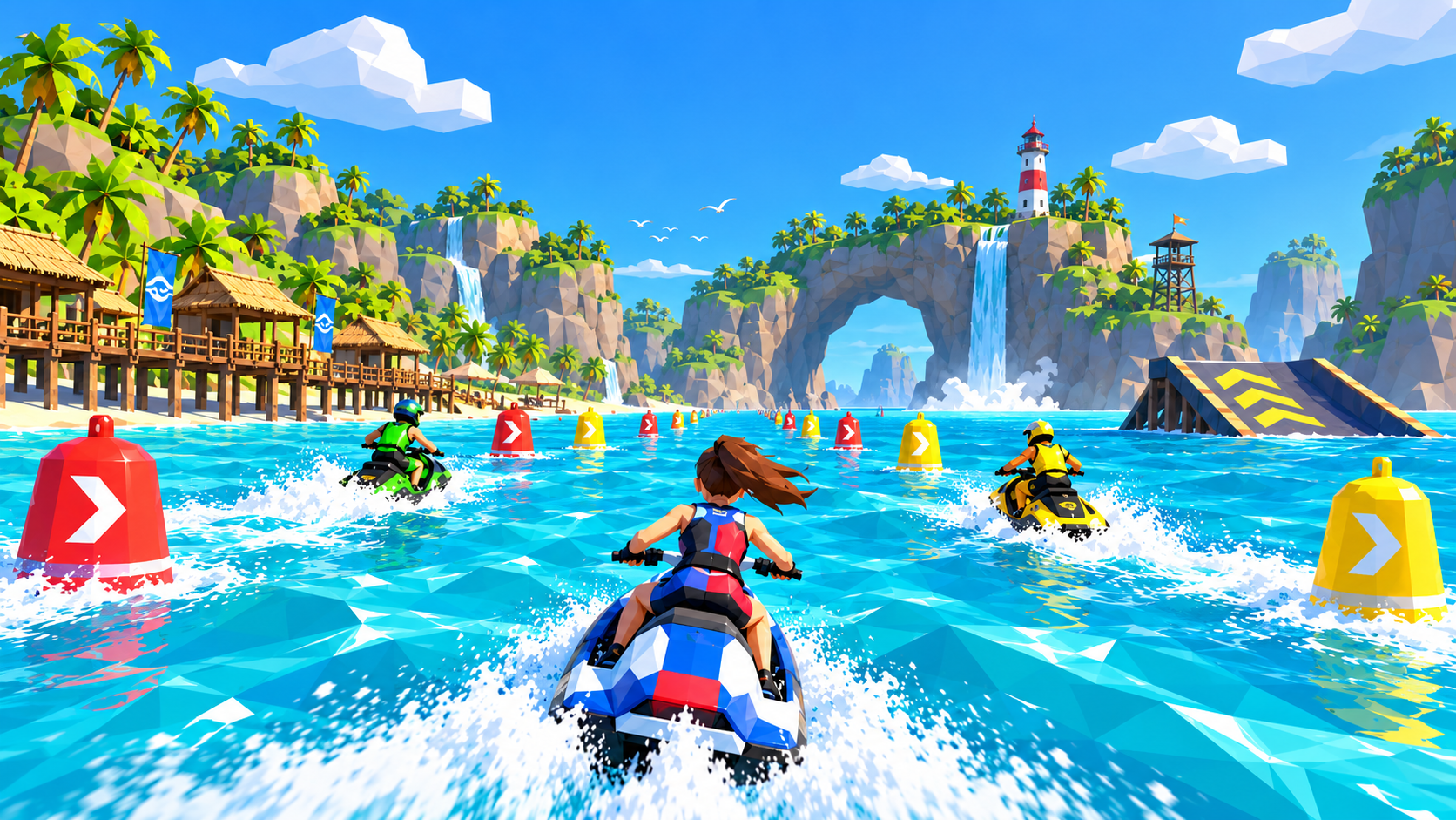 Tropical Sunny Bay jetski race